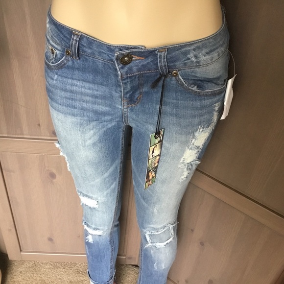 🆕 Freestyle distressed destructed stretch jeans - Picture 5 of 6